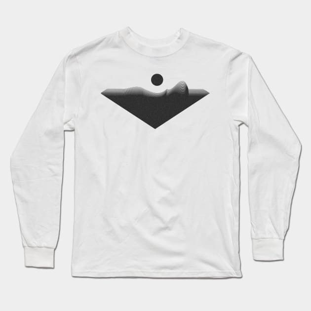 Geometric minimalist abstract design - 'The Wave' Long Sleeve T-Shirt by Liam Warr